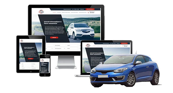 ankauf mobil Ankaufseite mobil – Autoankauf Westerstede mit rotem PKW